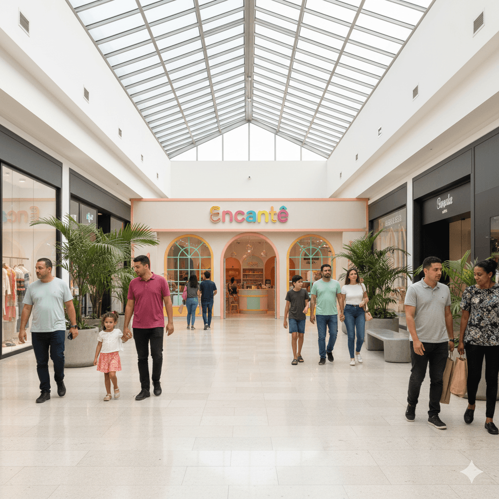 Entrada da Encantê no Shopping Pátio Dom Luís