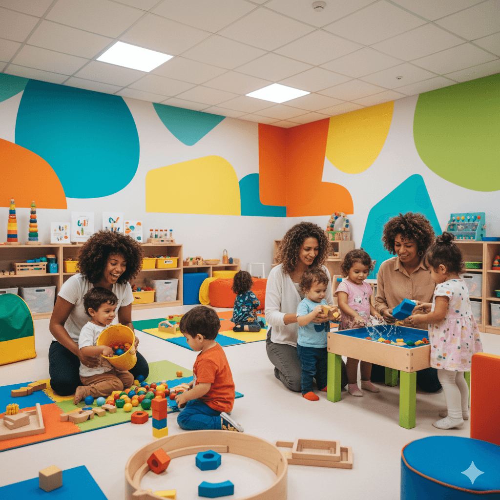 Equipe Encantê em ação, supervisionada por Thais Almeida